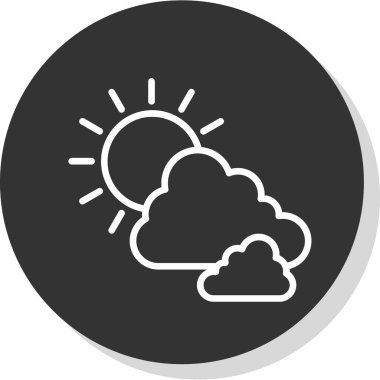 Hava durumu simgesi, vektör illüstrasyonu 