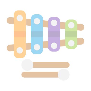 Basit ksilofon vektör çizimi tasarımı