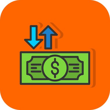 Dolar değişim simgesi vektör illüstrasyonu