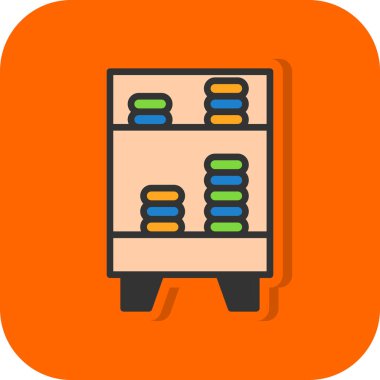 İş bürosu simgesi, vektör illüstrasyonu