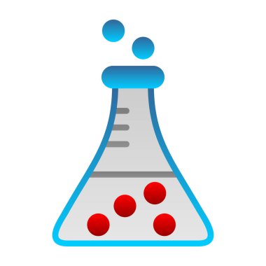 Bilim şişesi. Basit tasarım. Beaker vektör simgesi              