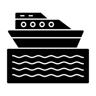 tekne ikonu vektör illüstrasyonu 