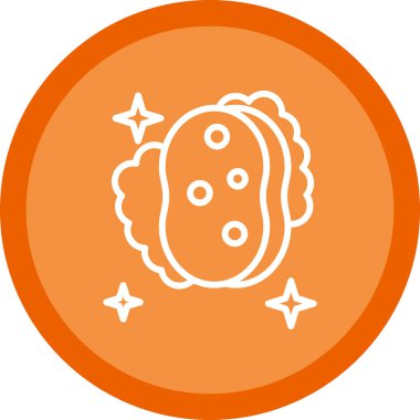 Sünger simgesinin vektör illüstrasyonu 