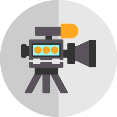 Video kamera. Web simgesi basit illüstrasyon