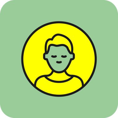 Erkek avatar kutsal kişilerin resmi, vektör çizim