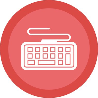 bilgisayar klavyesi simgesi, vektör illüstrasyonu basit tasarım