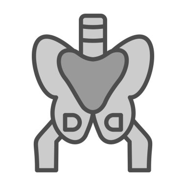 Akciğer organ ikonu vektör illüstrasyonu