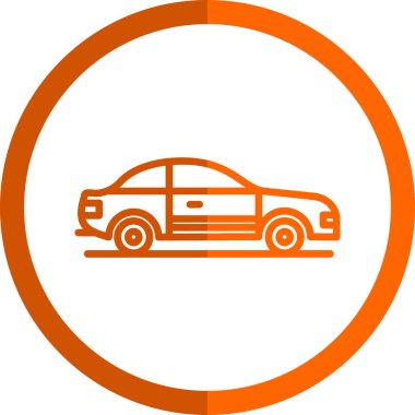 Otomobil otomobil web simgesi basit illüstrasyon