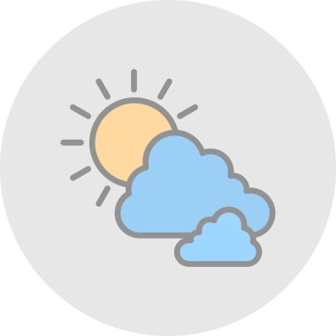 Hava durumu simgesi, vektör illüstrasyonu 