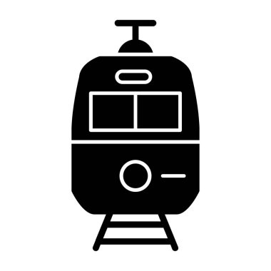 tren simgesi, vektör illüstrasyonu basit tasarım