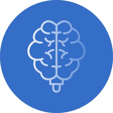 Beyin simgesi, vektör illüstrasyonu 