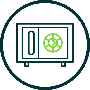 Güvenli simge, vektör illüstrasyonu 