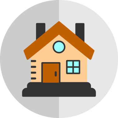 Kabin vektör simgesi modern basit illüstrasyon 