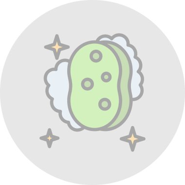 Sünger simgesinin vektör illüstrasyonu 