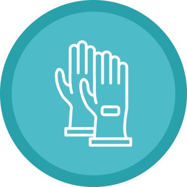 Oyuncu eldivenleri ikon vektör illüstrasyonu