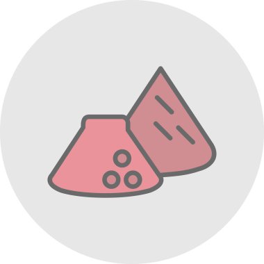 Cuberdon şeker ikonu, Belçika geleneksel tatlısı, vektör illüstrasyonu