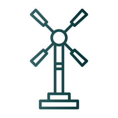 Yel değirmeni simgesi, vektör biçimi