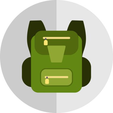 sırt çantası simgesi vektör illüstrasyonu 