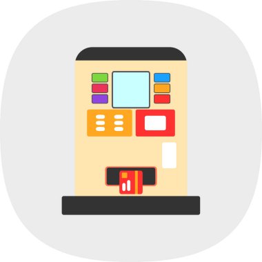 atm makine simgesi, vektör illüstrasyonu basit tasarım