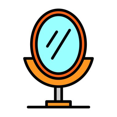 ayna simgesi, ağ basit illüstrasyon