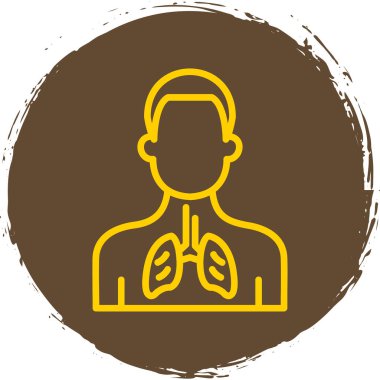 akciğer simgesi vektör illüstrasyonu