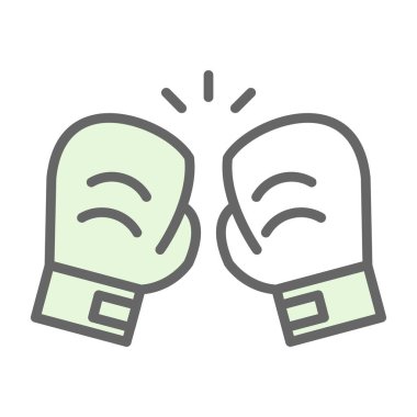 Boks eldiveni simgesi, vektör illüstrasyonu 