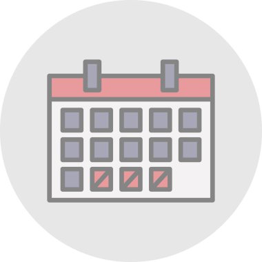 Basit düz zamanlama simgesi, vektör 