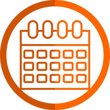 Takvim simgesi, vektör illüstrasyonu basit tasarım