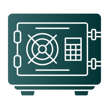 Güvenli kutu simgesi, vektör illüstrasyonu basit tasarım
