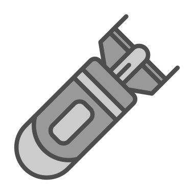 Uçak bombası ikonu vektör illüstrasyonu