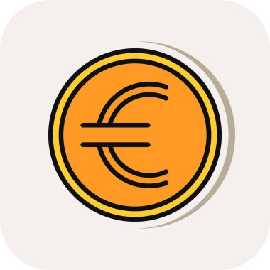 Euro sikke vektör simgesi