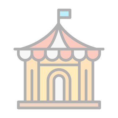 Sirk çizgisi vektör simgesi