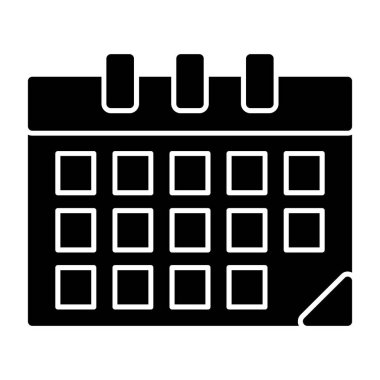 Takvim simgesi, vektör illüstrasyonu basit tasarım