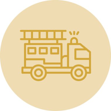 İtfaiye aracı web vektör simgesi 