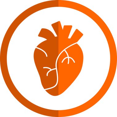 İnsan kalbi simgesi, vektör illüstrasyonu basit tasarım