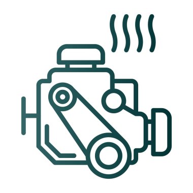 motor simgesi, vektör illüstrasyonu basit tasarım