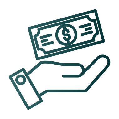 Ödeme web simgesi, vektör illüstrasyonu