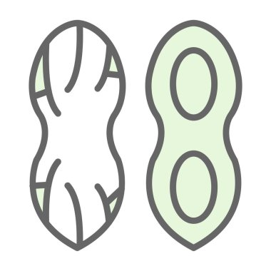 Yer fıstığı web simgesi, vektör illüstrasyonu