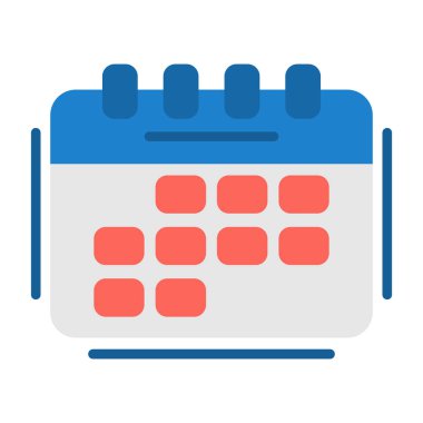 Takvim simgesi, vektör illüstrasyonu basit tasarım