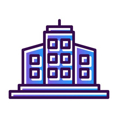 bina simgesi, basit vektör illüstrasyonu