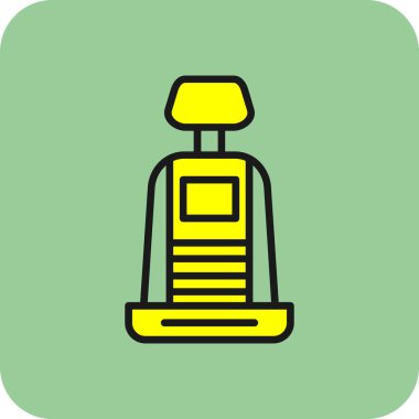 araba koltuğu simgesi, vektör illüstrasyonu basit tasarım