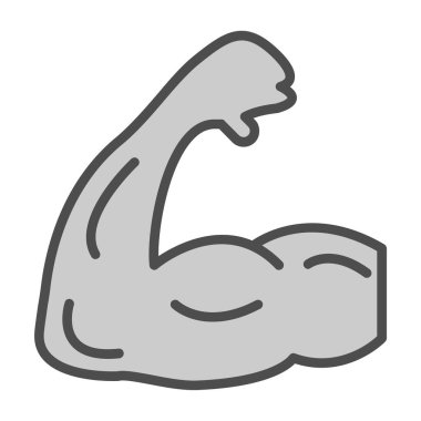 pazı simgesi. Web için basit kas vektör simgesi çizimi