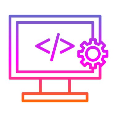 Bilgisayar simgesinin vektör illüstrasyonu