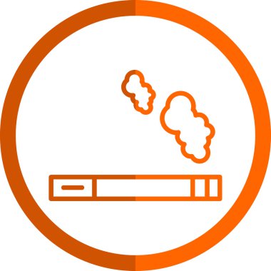 Basit sigara içme vektörü simgesi 