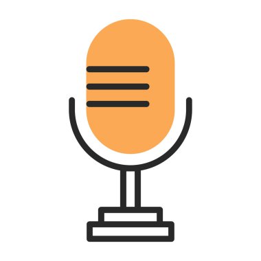 mikrofon simgesi, vektör illüstrasyonu basit tasarım