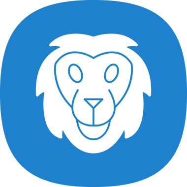 Aslan simgesi vektör illüstrasyonu basit tasarım