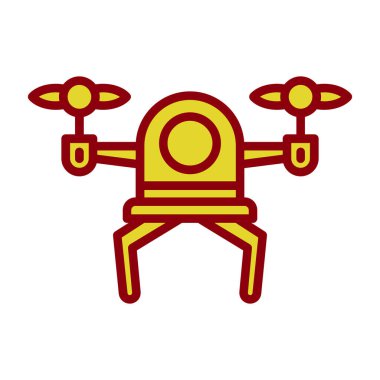 Drone simgesi, vektör illüstrasyonu basit tasarım