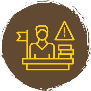 Dizüstü bilgisayarı ve haritası olan bir adamın vektör çizimi