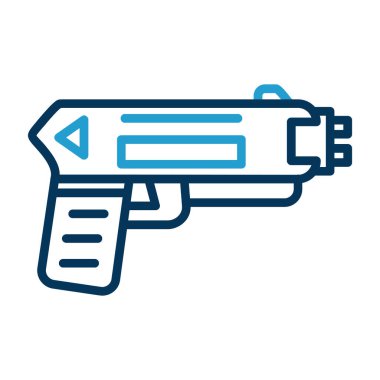 Şok tabancası ağ simgesi, vektör illüstrasyonu