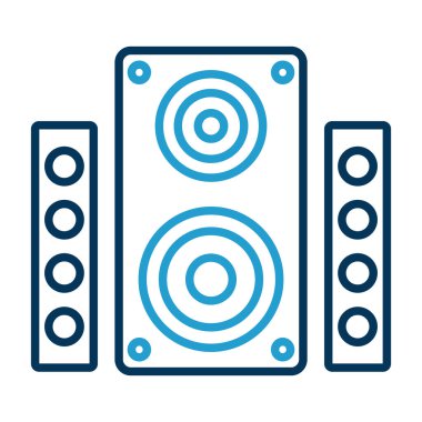 Müzik hoparlör satırı simgesi 